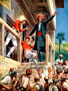 Alexander Burnes, İskoç diplomat, Birinci İngiliz-Afgan Savaşı sırasında Afganlar tarafından öldürüldü, 1841 by Unbekannt