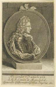 Alexander Danilovich Menshikov, Generalissimo, Kutsal Roma İmparatorluğu Prensi, 1705. by Unbekannt