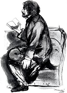 Alfred Tennyson, Ist Baron Tennyson 1809-1892, İngiliz şair, 1855 by Unbekannt