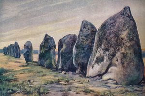 Carnac, Brittany, Fransa, c1920 yakınlarındaki alinements by Unbekannt