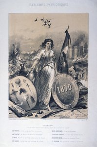 Fransız vatansever amblemlerinin alegorisi, 1870 by Unbekannt