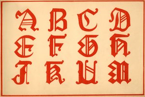 Alfabe, harfler AM, büyük harf by Unbekannt