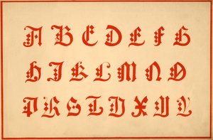 Alfabe, A-Z harfleri, büyük harf by Unbekannt