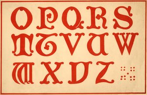 Alfabe, O-Z harfleri, büyük harf by Unbekannt