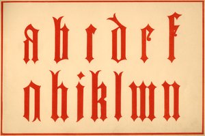 Alfabe, harfler a-n, küçük harf by Unbekannt