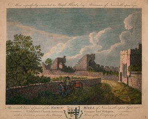 Newcastle upon Tyne Şehir Duvarının İç Görünümü, c1760-90. by Unbekannt