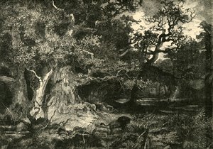 Eski Bir Alman Ormanı, 1890. by Unbekannt