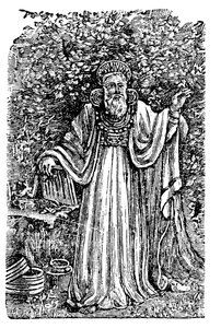Yargının Göğüs Zırhını takan Antik İngiliz Arch-Druid, c1900 by Unbekannt