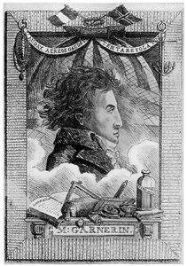 Andre Jacques Garnerin, Fransız havacı ve ilk paraşütçü, c1800 1910 by Unbekannt