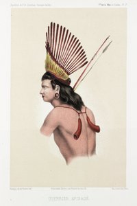 Apinage savaşçısı, Brezilya, c 1843-1847 by Unbekannt