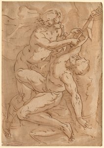 Apollo Flaying Marsyas recto Bir Anne ve Çocuğun İki Eskizi, 16. yüzyıl. by Unbekannt