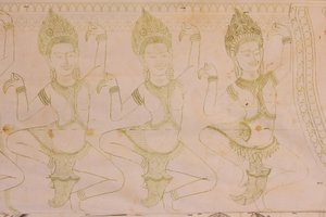 Apsara çizimi, Siem Reap, Kamboçya by Unbekannt