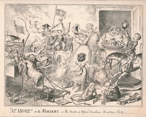 Kreşte Evde veya Ustalar ve İki Ayakkabıyı Kaçıranlar Noel Partisi, 1835. by Unbekannt