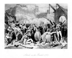 Bastille Saldırısı, 1789, 1845 by Unbekannt