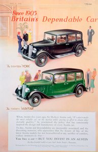Austin araba reklamı, 1935 by Unbekannt