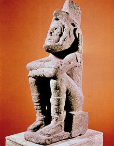 Oturan bir erkek figürünün Aztek heykeli, c1375-1521 by Unbekannt
