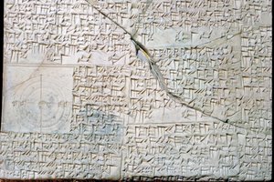 Geometrik Problemli Babil kil tableti by Unbekannt