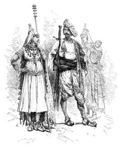 Banjari erkekleri ve kadınları, Orissa, Hindistan, 1895 by Unbekannt