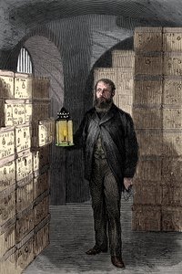 Bank of England kasalarında banknot deposu, c1870 by Unbekannt