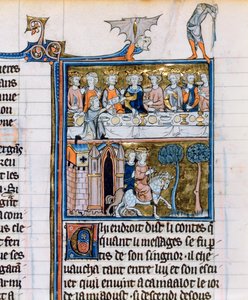 Ziyafet ve biniciler, c1280-1290 by Unbekannt