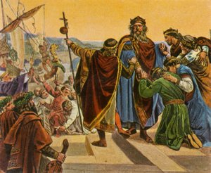 Barbaros, 1189, 1936 haçlı seferine çıkarken veda ediyor. by Unbekannt