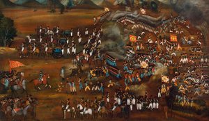 Sultanabad yakınlarında Persler ve Ruslar arasındaki savaş, 13 Şubat 1812 c1815 by Unbekannt