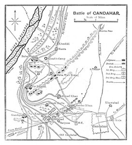 Kandahar Savaşı: Plan, 1902 by Unbekannt