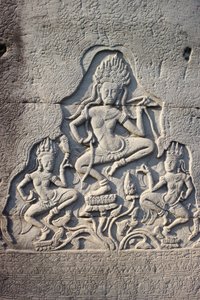 Bir Sütuna Oyulmuş Bayon Gök Dansçıları, Siem Reap, Kamboçya by Unbekannt
