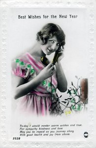 Yeni Yıl için En İyi Dilekler, tebrik kartı, c1920