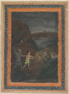 Bhils geceleri geyik avlıyor, 18. yüzyıl. by Unbekannt