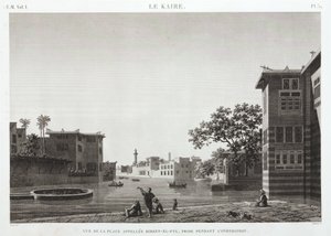 Birket-al-Fyl, Kahire, Mısır, sel sırasında, c 1798 by Unbekannt
