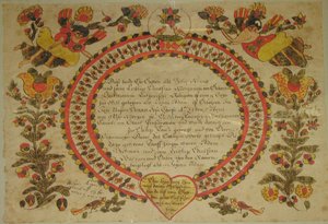Doğum ve Vaftiz Belgesi, 1784. by Unbekannt