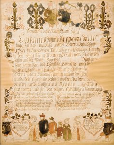 Doğum ve Vaftiz Belgesi, 1789. by Unbekannt