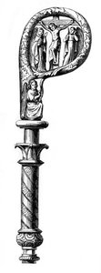 Piskoposlar crozier, Metz Katedrali, 14. yüzyıl, 1870 by Unbekannt