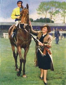 Kara Benek, Jokey: A. Richardson, 1939 by Unbekannt