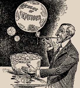 Kabarcıklar Üfleme. Woodrow Wilson ve Milletler Cemiyeti, 1919. by Unbekannt