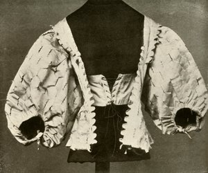 Kesilmiş ve pembeleştirilmiş beyaz satenden korsaj, c1620-1640, 1937. by Unbekannt
