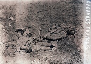 Ölü Fransız askerlerinin cesetleri, c1914-c1918 by Unbekannt