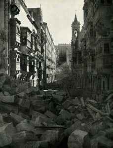 Malta sokağında bomba hasarı, İkinci Dünya Savaşı, 1942 1944. by Unbekannt