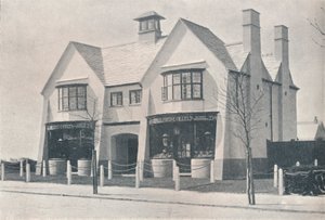 Bournville: Köy Dükkanlarından ikisi, WA Harvey tarafından, c1900 1901-1902 by Unbekannt