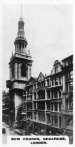 Bow Kilisesi, Cheapside, Londra, c1920