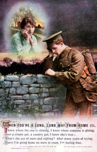 İngiliz askeri, ülkesindeki sevgilisini evde hayal ediyor, I. Dünya Savaşı, 1914-1918 by Unbekannt