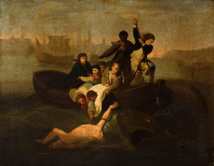 Brook Watson ve Köpekbalığı, 1800-1900. by Unbekannt