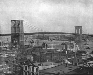 Brooklyn Köprüsü, New York, ABD, c1900. by Unbekannt
