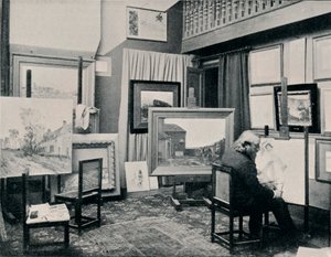 C. Cazin Stüdyosunda, c1897 by Unbekannt