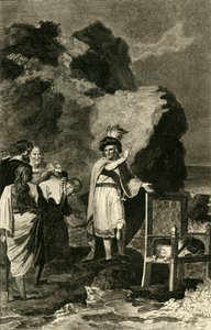 Saraylılarını Azarlayan Canute, 18. 19. yüzyıl. by Unbekannt