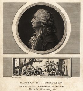 Caritat de Condorcet (1743-1794), Fransız filozof ve matematikçi by Unbekannt