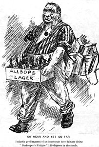 Gemi kartonu kağıdından karikatür The Comet, asker gemisi RMS Caronia, 1916-1917 by Unbekannt
