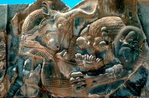 Boğa ve aslan oymacılığı, Pers, MÖ 5. yy by Unbekannt