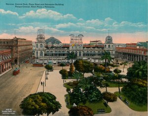 Central Park, Plaza Hotel ve Politeama Binası, Havana, Küba, c1920 by Unbekannt